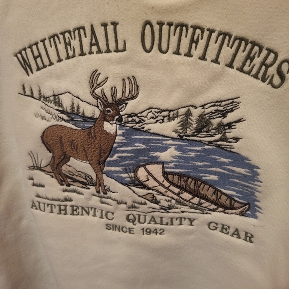 Vintage Croft and Borrow Whitetail Outfitters Deer Crewneck Sweatshirt Sizw XL - Picture 3 of 8